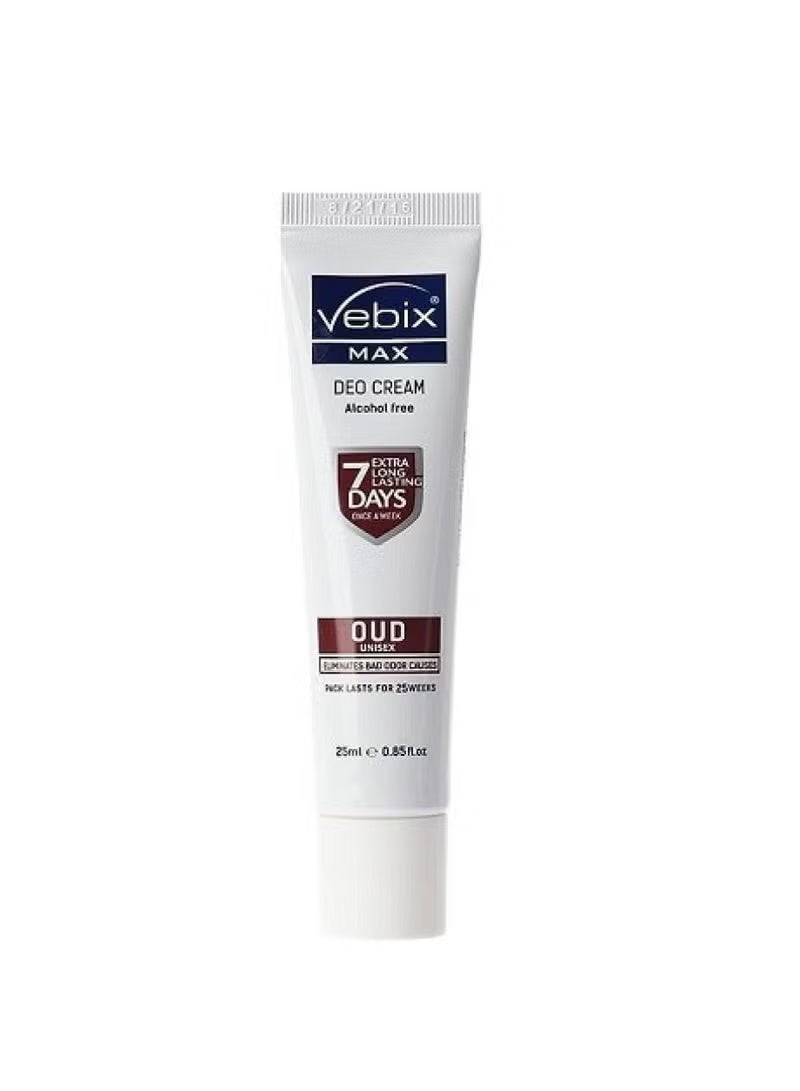 Vebix Deodorant Cream with Oud scent achieves maximum protection and freshness - 25 ml - Image 2